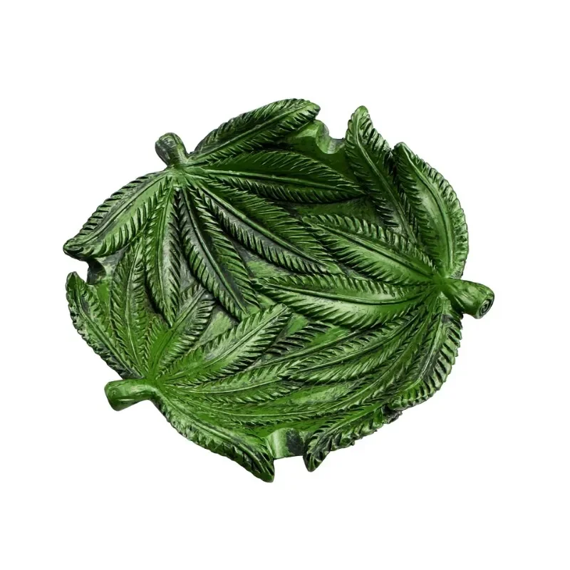 

Resin Ashtray Dark Green Leaf Pattern Ashtray Home Office Creative Personalized Crafts Smoking Accessories For Weed Men Gift