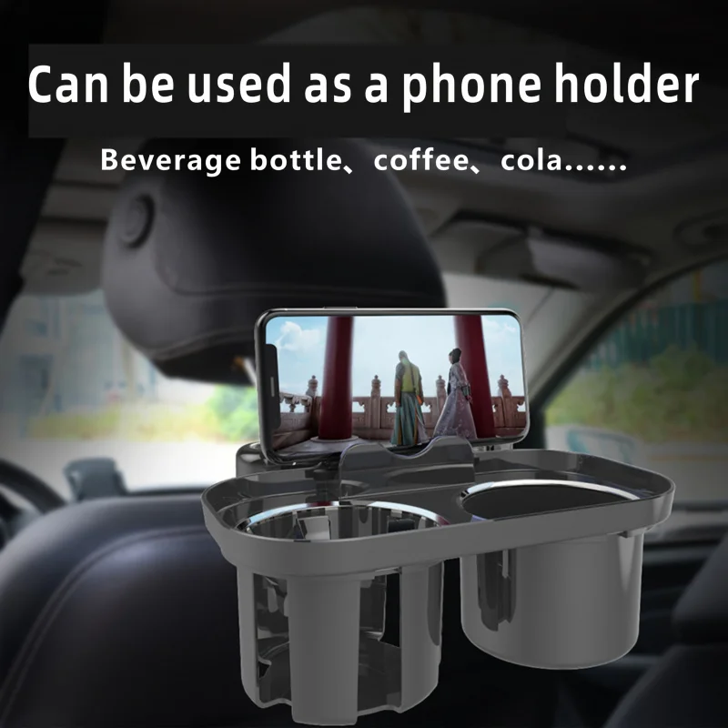 Car Backseat Snack Tray with Water Bottle Holder