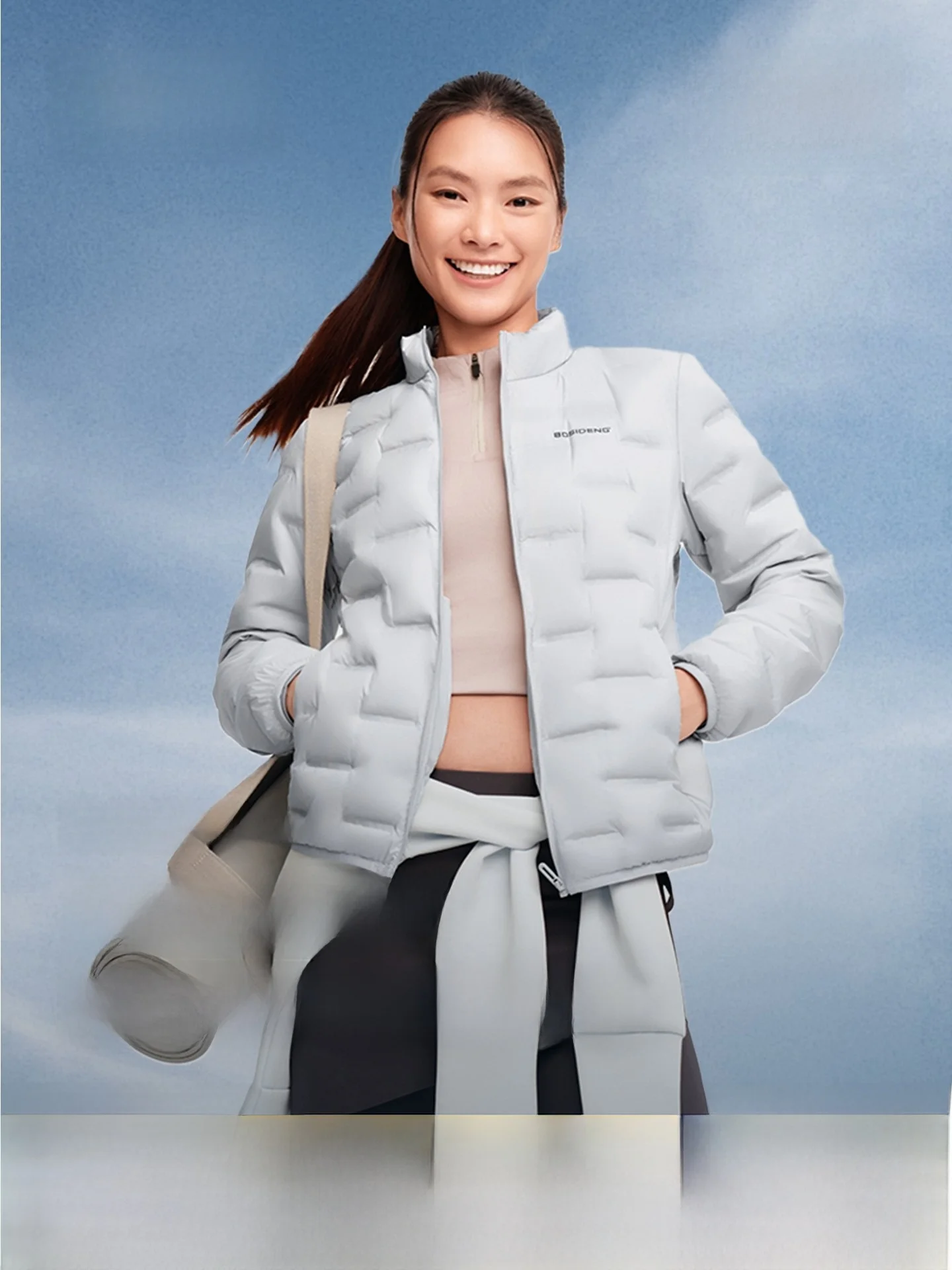 

Cloud Sensation Goose down Lightweight Padded Jaet Women's ort Stand Collar Warm Outerwear Bosideng Celebri Sle