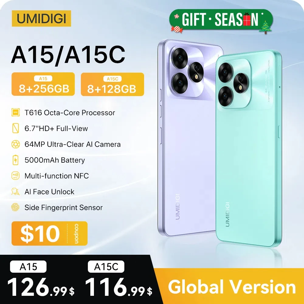 UMIDIGI A15, A15C Smartphone NFC Android 13 ,6.7