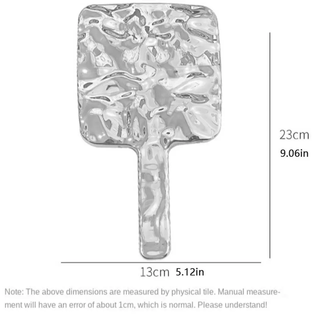 Espelho portátil de alta definição, formato líquido, prata, maquiagem, viagem, quadrado, vaidade, uso doméstico