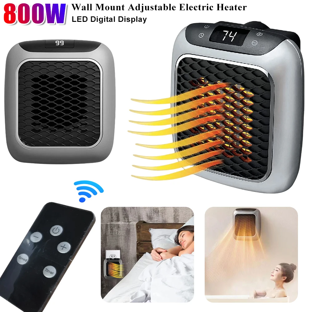 

800 Вт настенный электрический обогреватель PTC керамические цифровые обогреватели портативный быстрый нагрев грелка для помещения спальня ванная комната гостиная