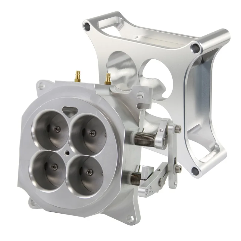 1000CFM 4150 شفة المكربن خنق الجسم 1.75 "الأساسية 4 برميل ث/2" فاصل CNC لشيفي جنرال موتورز شيفروليه فورد 302 SBC الألومنيوم