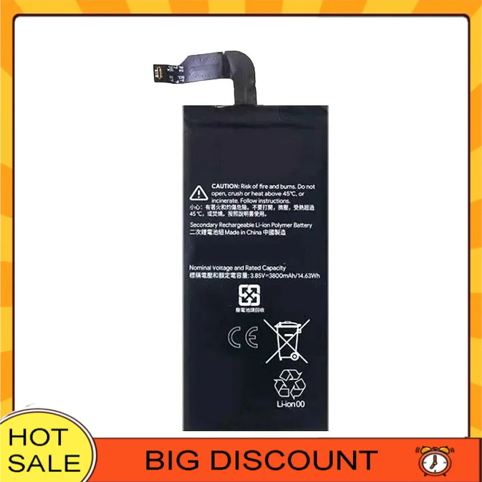 

G025A-B для Htc Google Pixel 5XL 5X аккумулятор мобильного телефона Премиум замена 3800 мАч