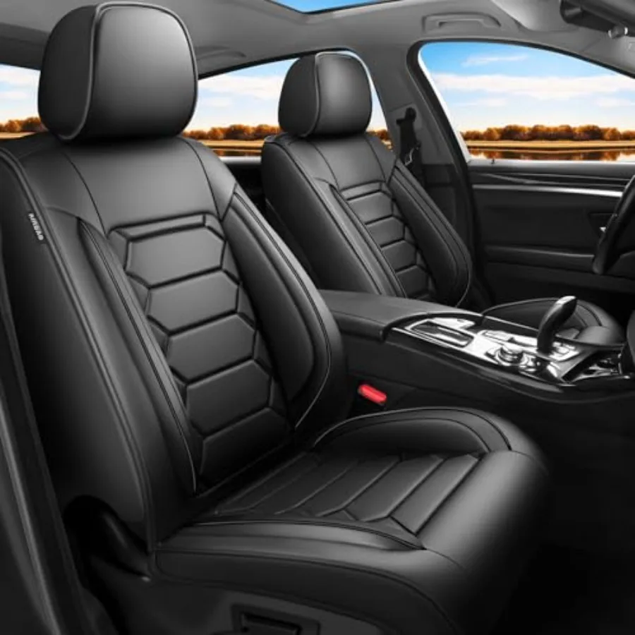 

Чехлы на автомобильные сиденья Fit Soul, полный комплект, совместимые с Kia Soul 20032025, дышащая кожаная подушка безопасности с полным покрытием, совместимая