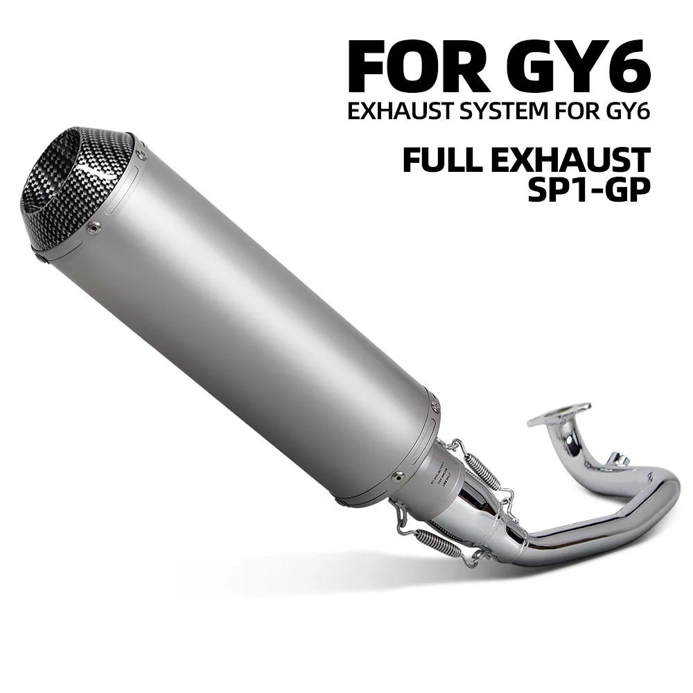

Motorcycle Full System Exhaust Stainless Front Pipe Connect SP1-GP Muffler For YAMAHA Scooter Zuma GY6 125cc 150cc 200CC