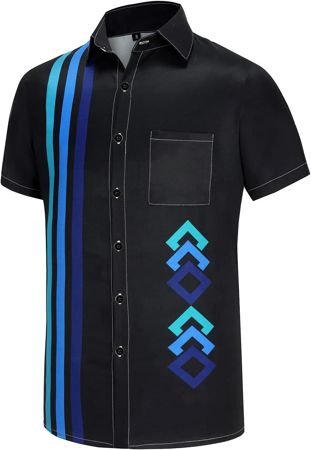 

New hot-selling popular models 3D printing Men's Hawaiian Floral Shirts Short Sleeve Button Down Tropical Summer Beach Shirts