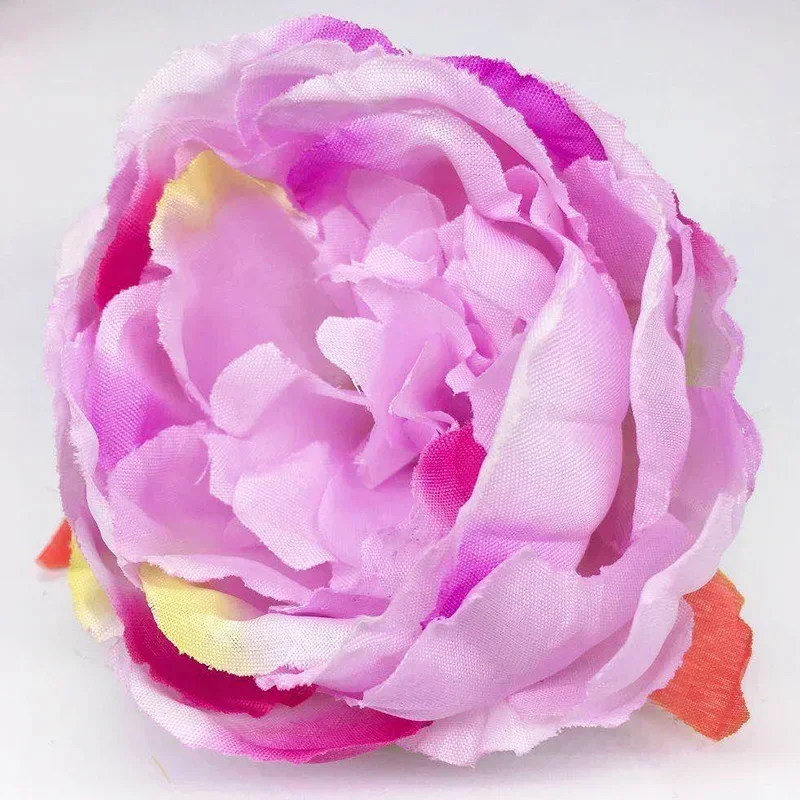 50Pcs/Lot 10cm Peony Flower Head Artificial Flower DIY Scrapbooking Garland Flower Wall Background Wedding Party Home Decoration