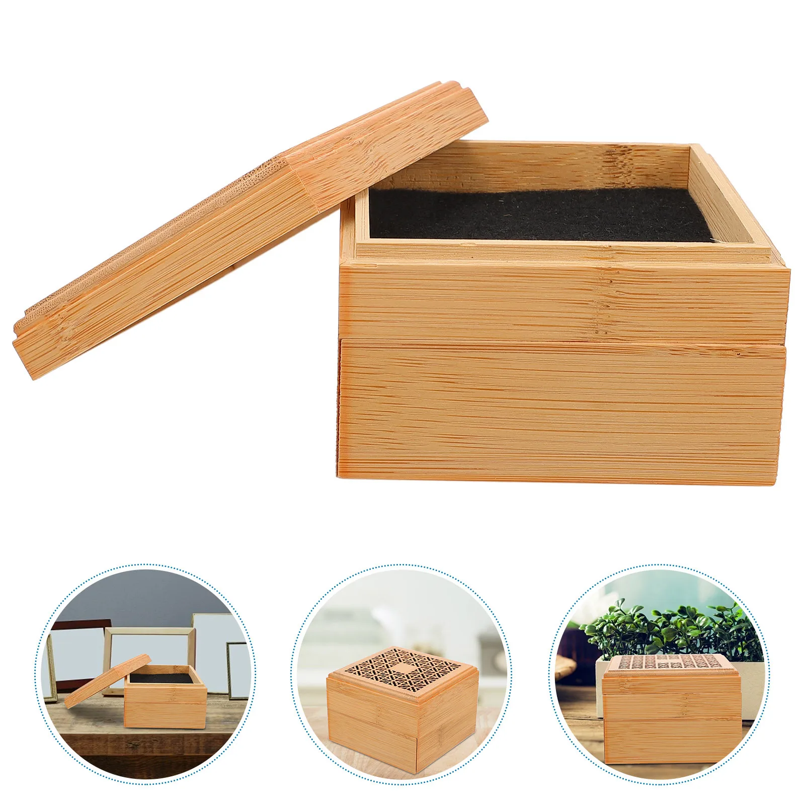 

1Pcs Delicate Texture Bamboo Censer Light Yellow Original Color for Home Censer Unique Incense Stand Desktop Decor