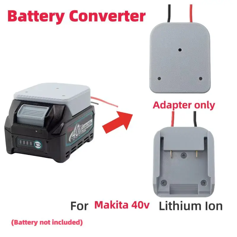 

Power Cordless Converter Power Wheel For Makita 40V XGT Lithium Battery Adapter DIY Connection Output 14AWG(﻿Adaptor Only)