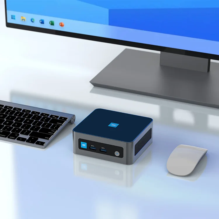 Computer desktop mini PC da gioco portatile più potente a 4 core di 12a generazione N100 N305 con ventola