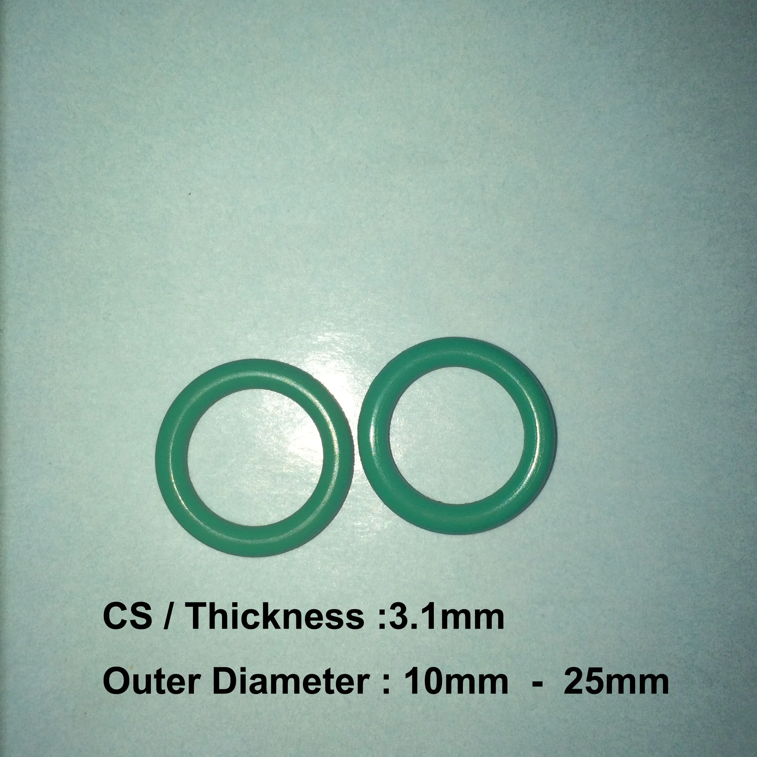 100 PCS Rubber O-Ring CS 3.1mm x OD 10/11/12/13/14/15/16/17/18/19/20/21/22/23/24/25  Fluorine Rubber Gasket Seal FKM O Ring