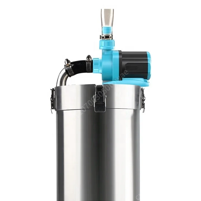Aquarium 10L Stainless Steel External Canister Super Jet Filter with DC Pump for 60-80cm tank