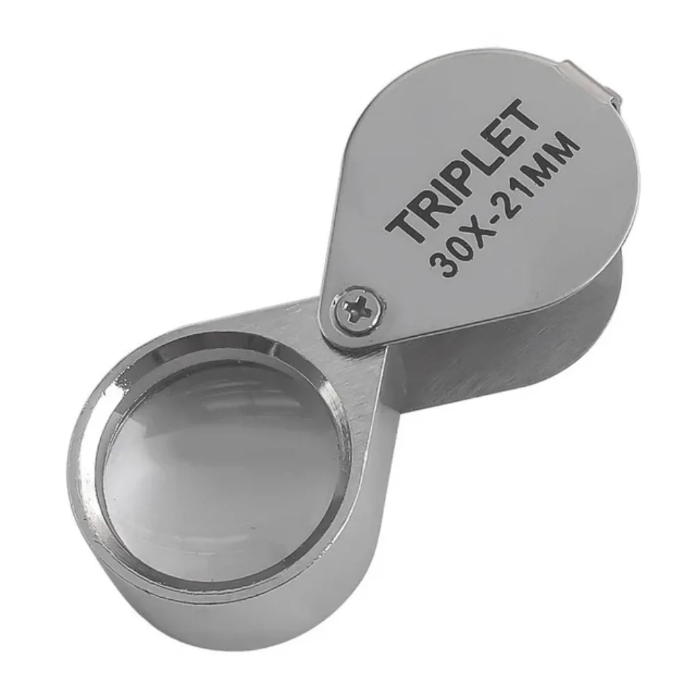 

Mini 10-30X Pocket Loupe Metal 10x20x 30x Jewelry Magnifying Glass Multifunctional Antique Jade Coin Identification