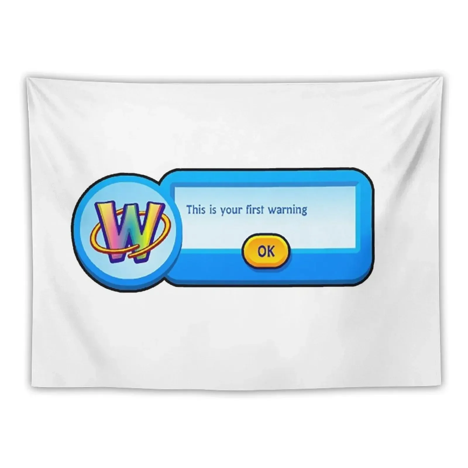 Webkinz Warning Tapestry Japanese Room Decor Decorative Paintings Aesthetic Room Decoration Tapestry