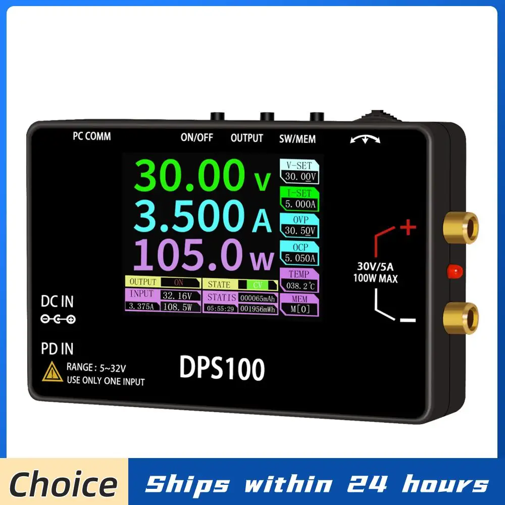 

Портативный программируемый регулятор напряжения DPS100, 30В 5А 100Вт, лабораторный источник питания постоянного тока