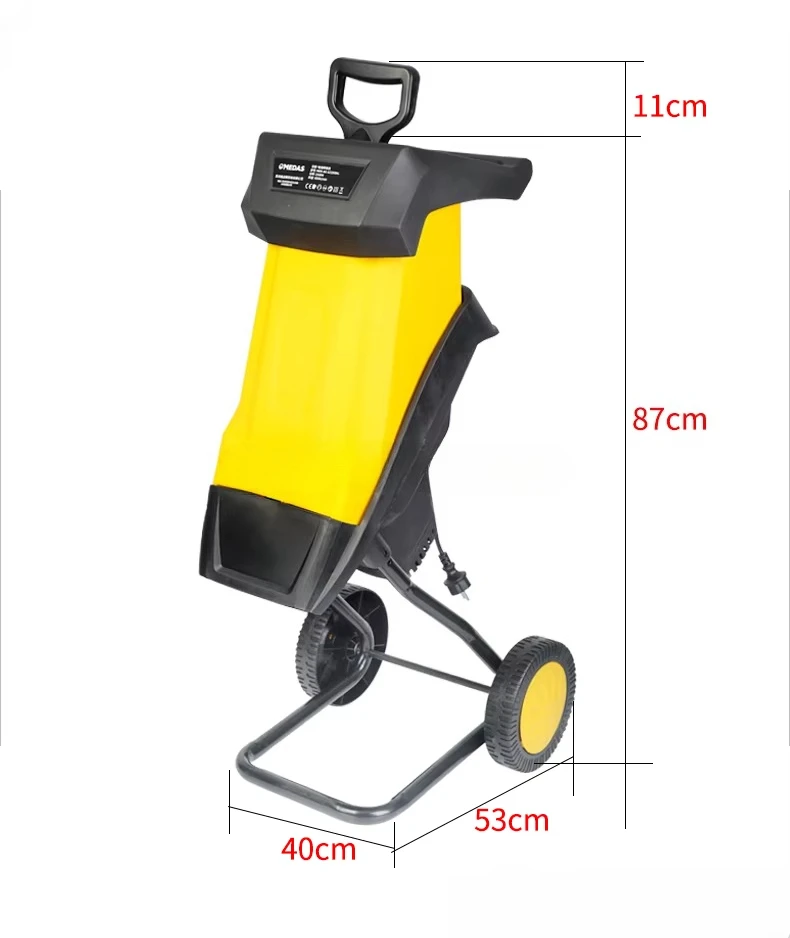 2500w Electric Branch Crushing Small Household Collection Box Branch Crusher Tree Branches Chopper Orchard Tree Branch Crusher