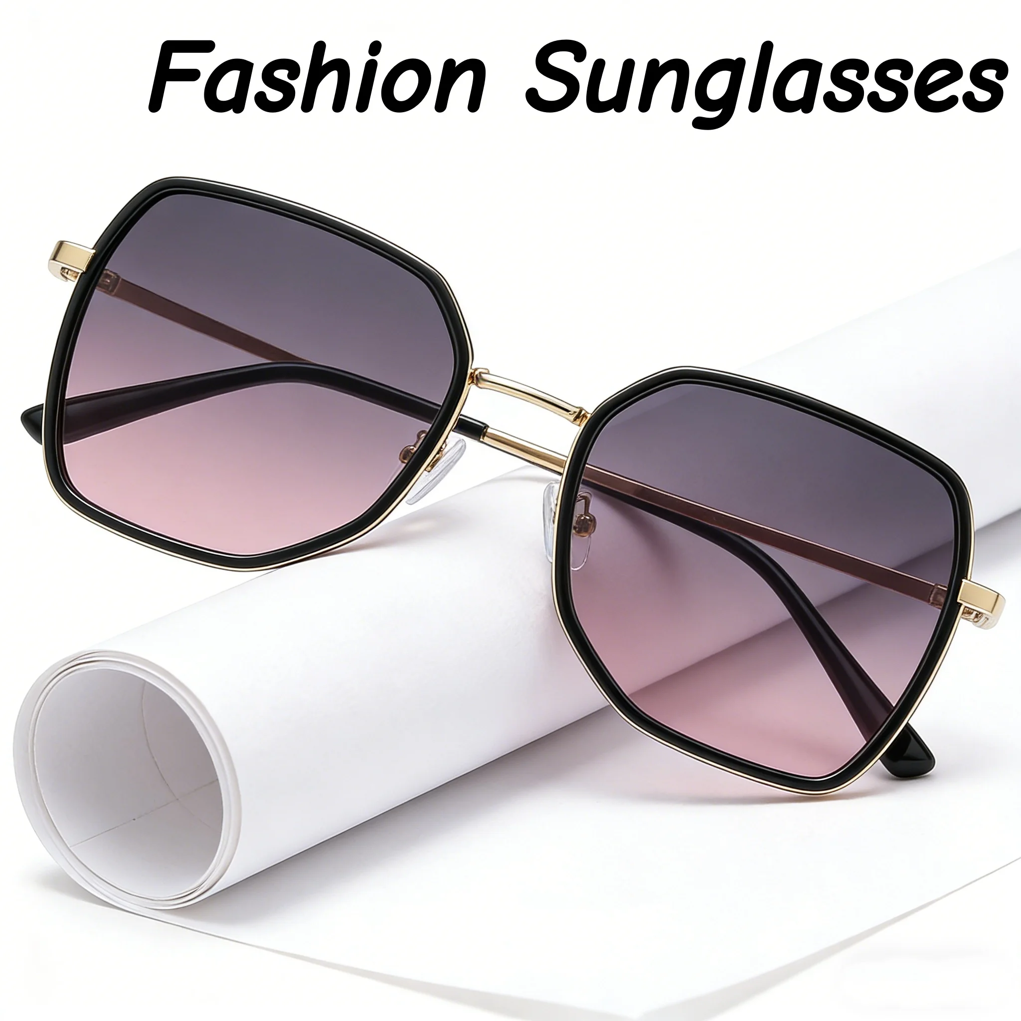 

Fashion Summer Metal Polygonal Sunglasses New High-end UV Resistant Sun Glasses for Women Men Outdoor Driving Travel Sunglasses