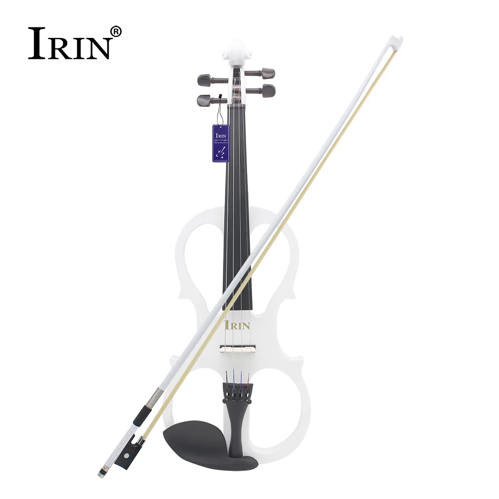 IRIN Violin Electric Professional 4/4 Electroacoustic Violin for Beginner Electric Silent Violin with Bow Headphone Tuner Parts