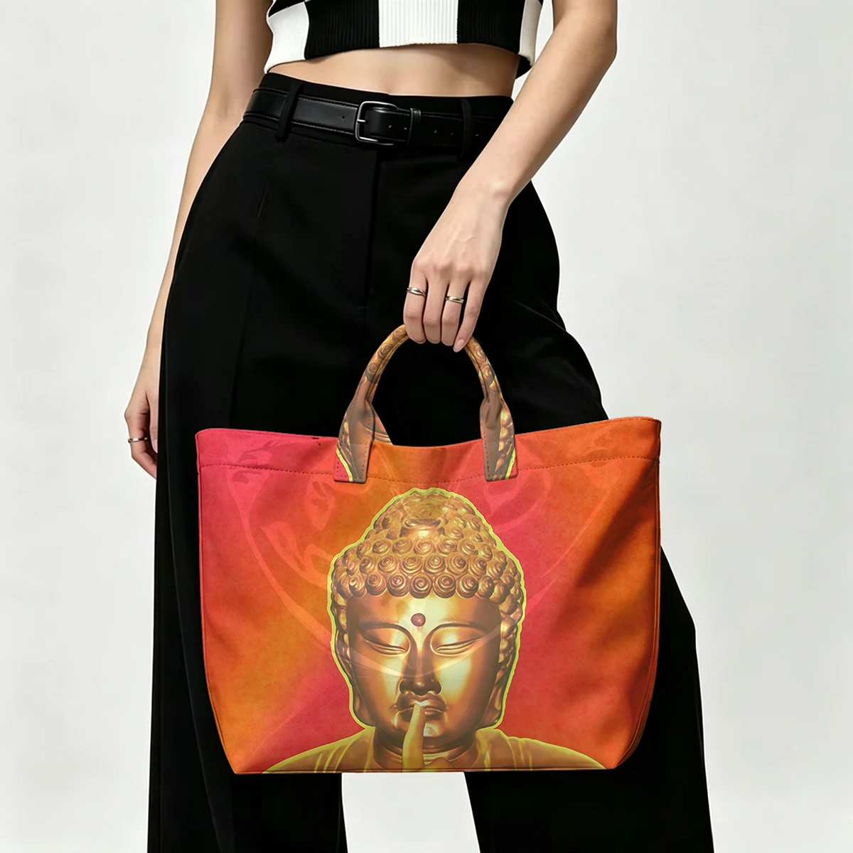 Be you Fashion Bag Transparent PVC Waterproof Handbag Large Capacity Daily Commute Shoulder Tote Mummy Bag