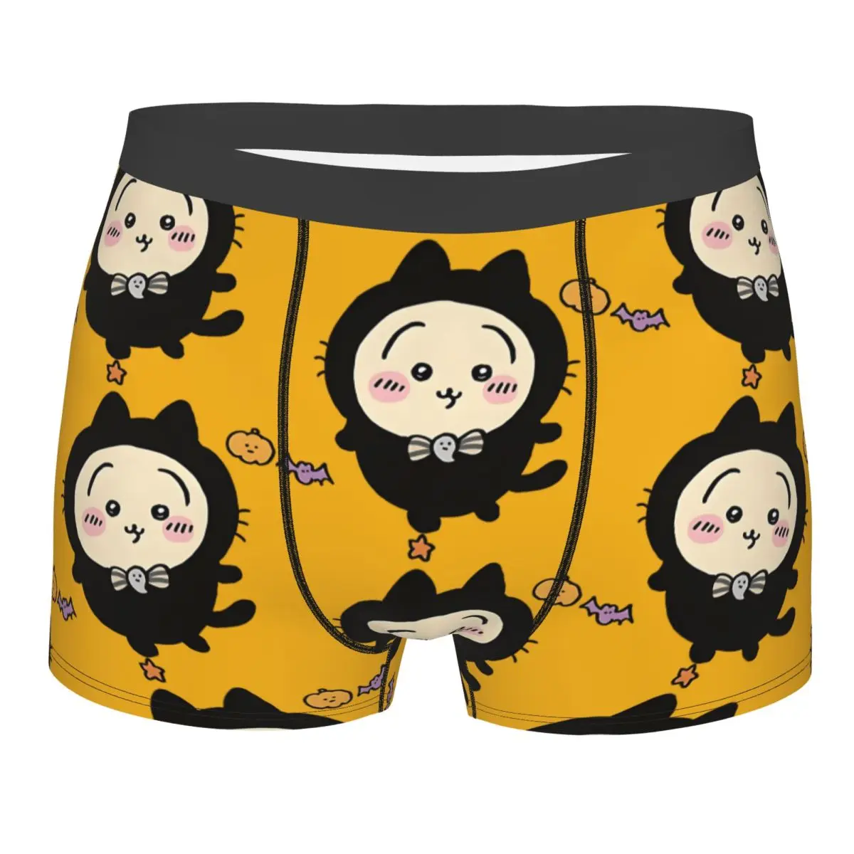 

Мужское милое длинное нижнее белье Chiikawa Usagi на Хэллоуин, шорты-боксеры с юмором, мужские мягкие трусы, S-XXL