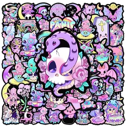 Cartoon Gothic Horror Stickers Pack, Bonito Halloween Anime Estético, Decalques De Graffiti para Crianças, Scrapbooking, Bagagem, Laptop, 10 Pcs, 50Pcs