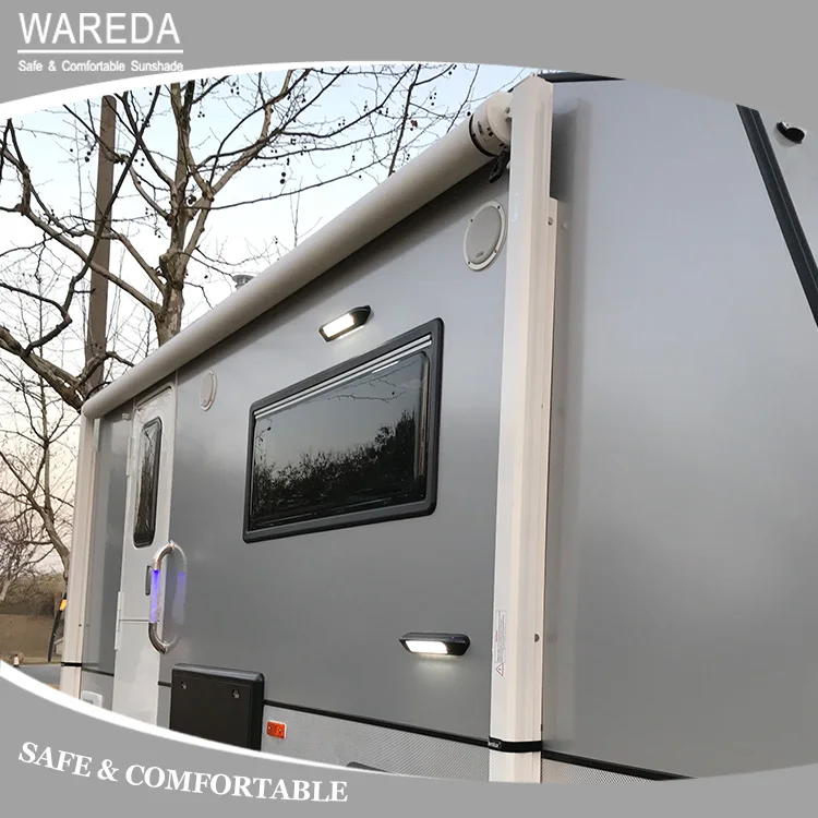 2.5M 3M 11ft Rv Travel Trailer Powered 5th Wheel Large 12v Led Camper Motorhome Awning 4m 3m Electric Side Shade,Custom Sizes