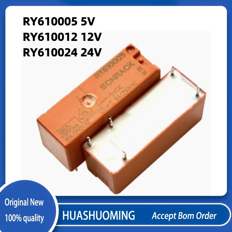 

НОВИНКА 10 ШТ./ПАРТИЯ RY610024 RY610012 RY610005 5В 24В DC 5-КОНТАКТНЫЙ 24В DC