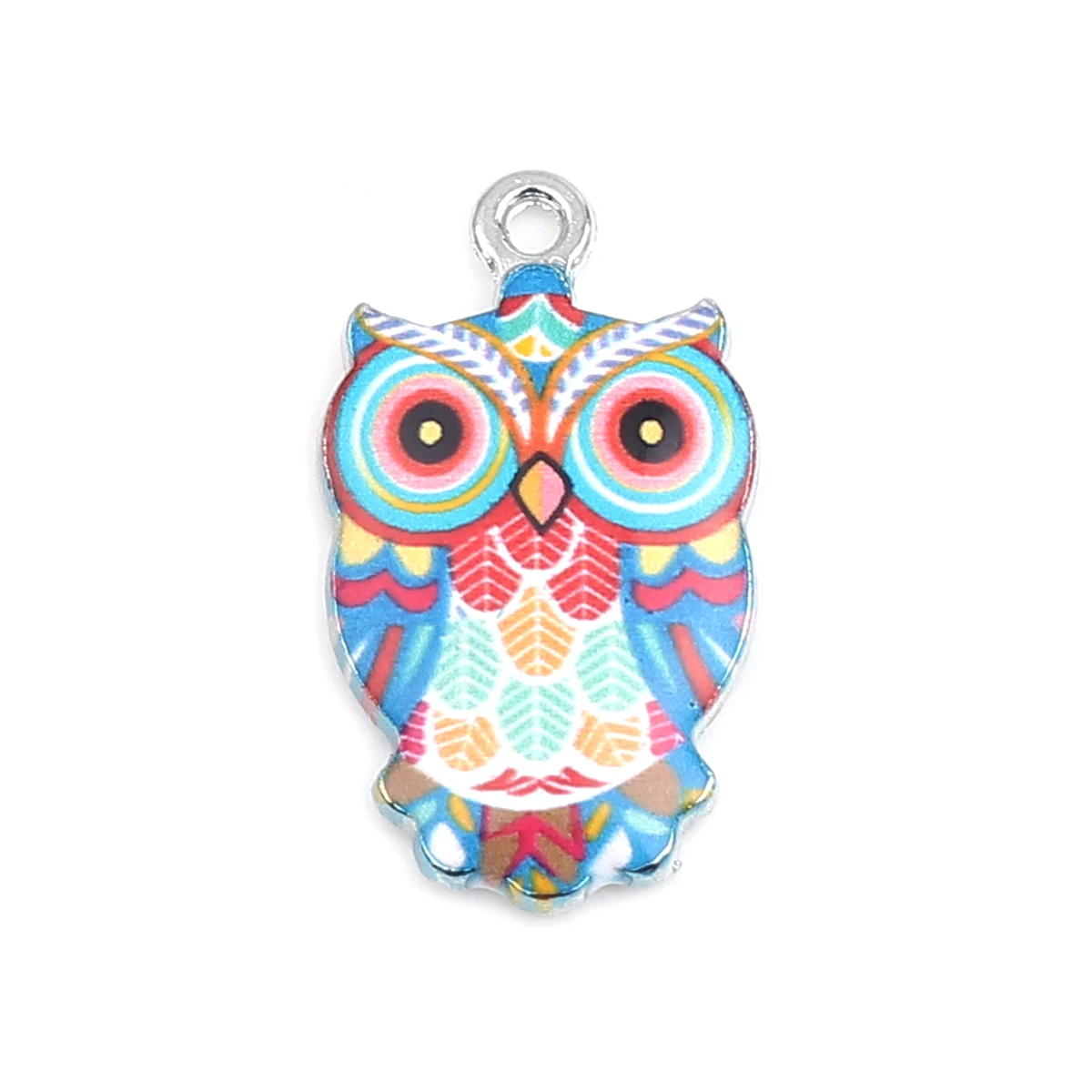 10PCs Cute Halloween Owl Charms For Jewelry Making Colorful Enamel Zinc Based Alloy Animal Pendant Necklace Earrings DIY Finding