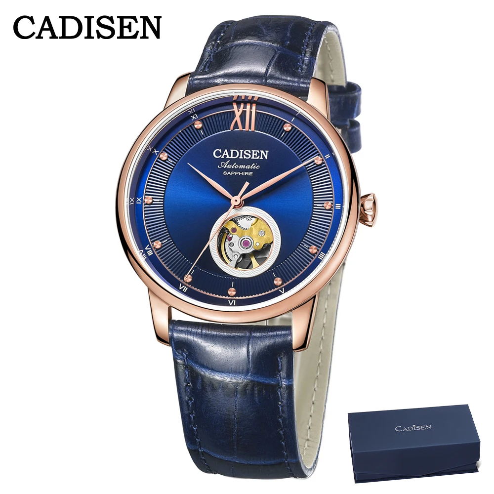 CADISEN 2026 Automatische mechanische Uhr Herren MIYOTA 90S5 Saphir ausgehöhlt 9,5 mm ultradünnes Zifferblatt Armbanduhr Geschenk mit Box