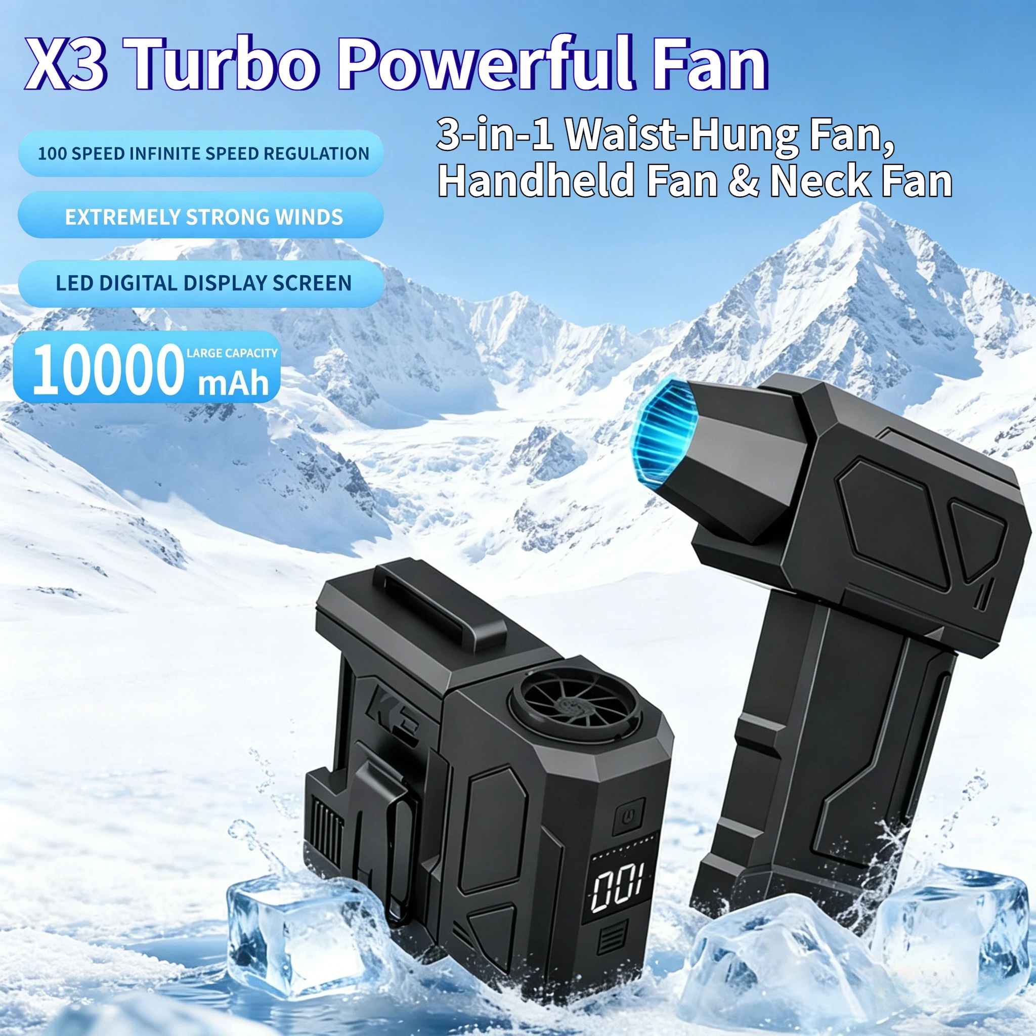 Outdoor Power Vacuum - Portable Mini Super Strong Wind Fan