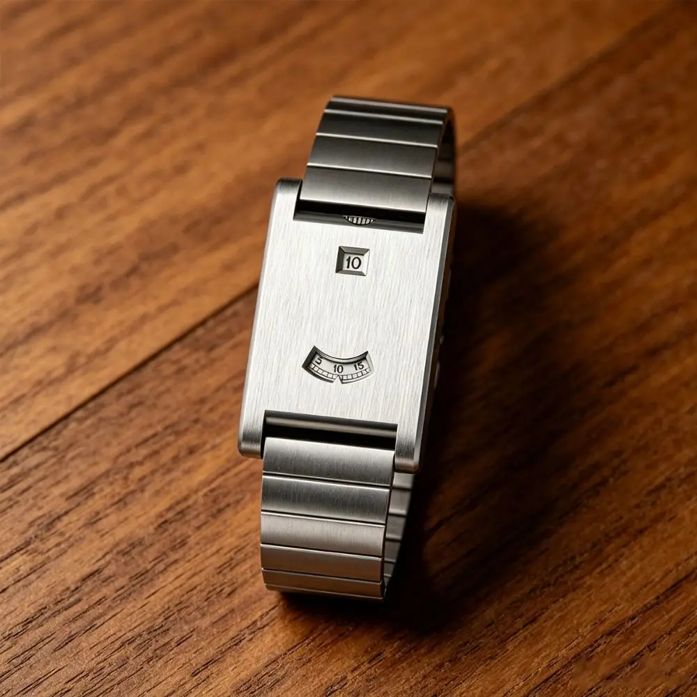 Retro Styling Quartz Watch Steel Band Water Resistant Wristwatch Smooth Finish Stainless Steel Band Square Watch Couple Matching