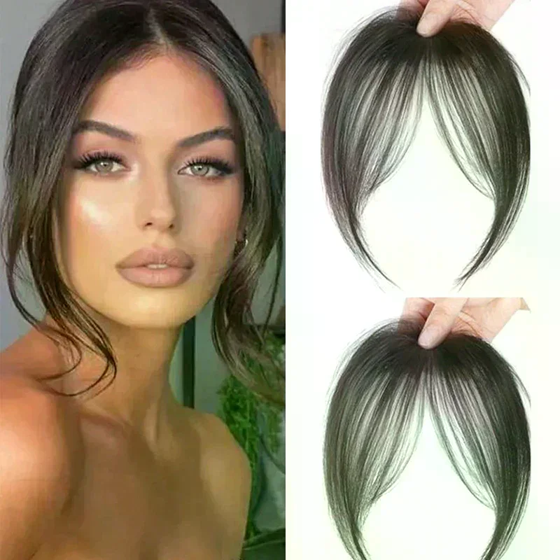 /YOV/Hair Wig Bangs Natural Hair Piece Fluffy Wig Hair Clip Extensions Hairpieces For Women Styling Accessories Synthetic