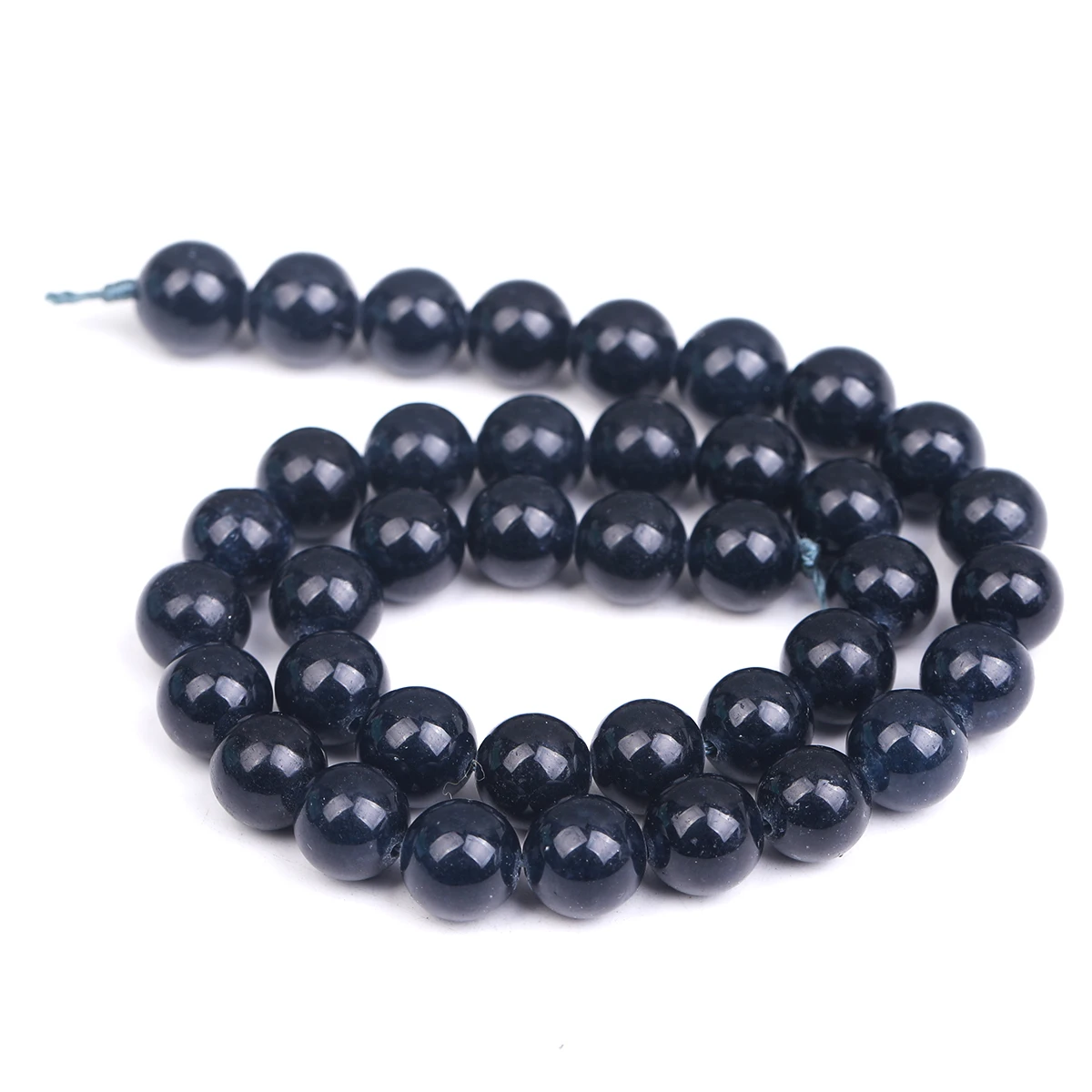 4 6 8mm Natursteinperlen in Saphirfarbe, blaue runde lose Perlen für Schmuckherstellung, DIY-Charms, Armbänder, 15'' – Detail 3
