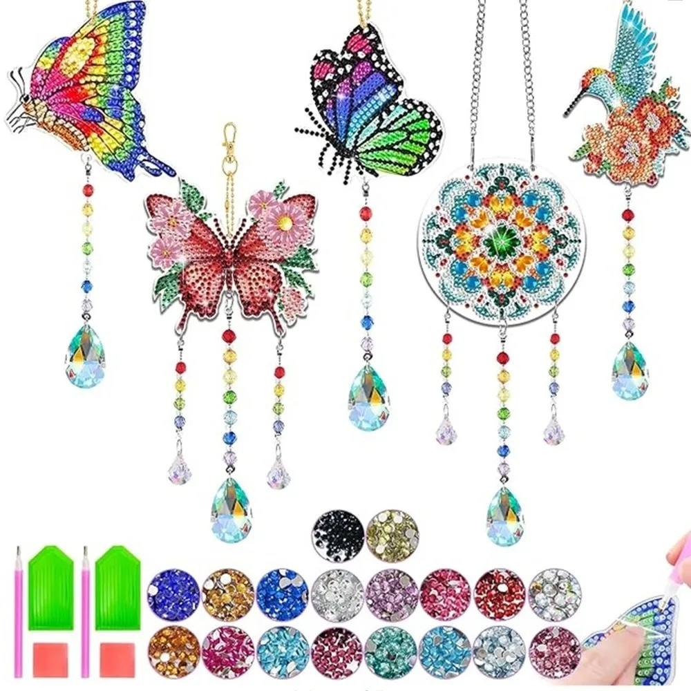 5D Diamond Diamond Painting Art Kit Acrylic Clear Crystal Sound Diamond Painting Kit Double Sided 2D Flat DIY Diamond Drawing