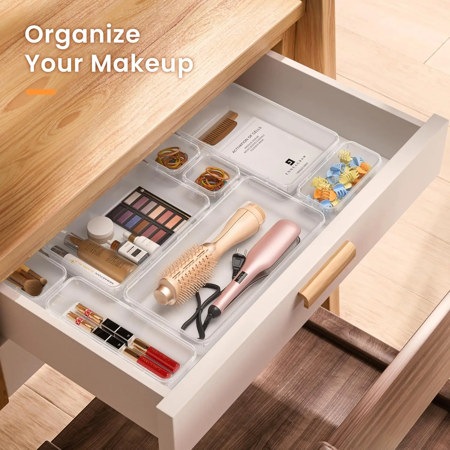 2026 New Military Grade Drawer Organizer Holds 177 Items Makeup Storage Box