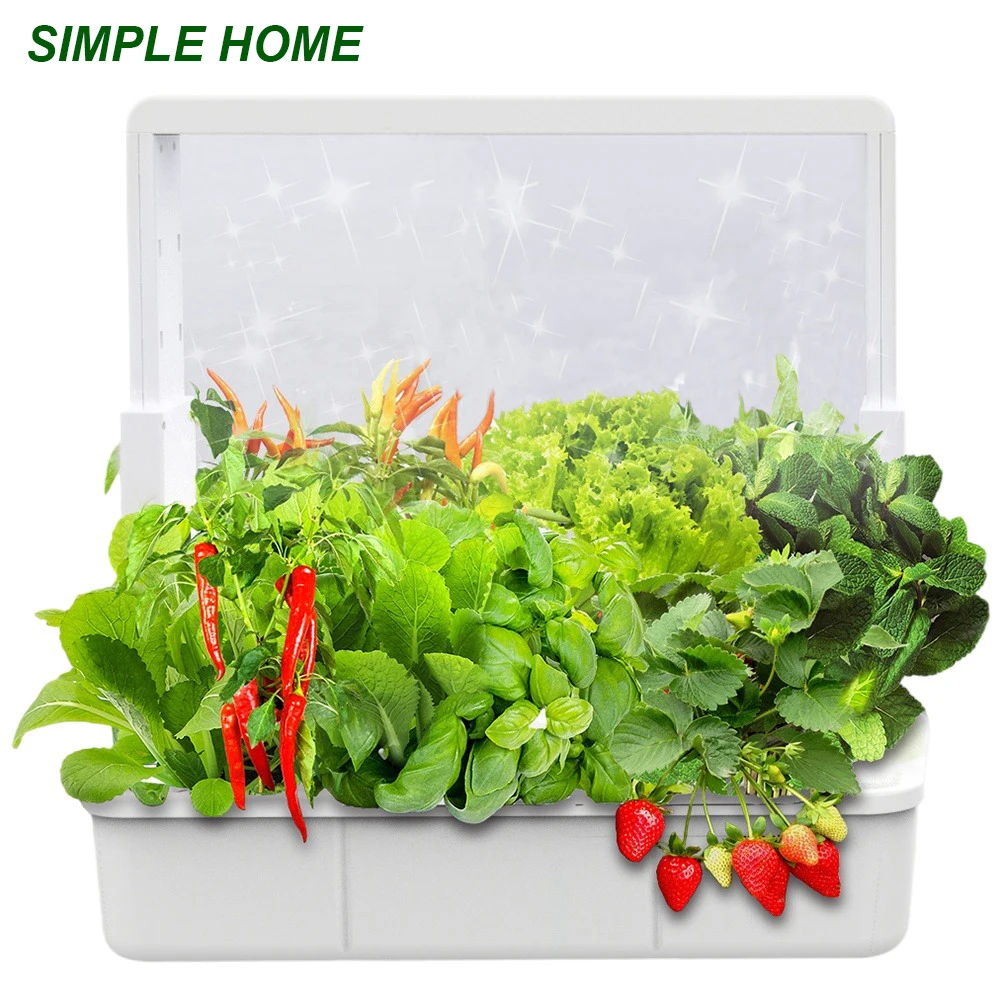 15 Pots Hydroponics Growing System Indoor Garden With Full Spectrum Led Light Non-toxic Soilless Smart Planting Home Gardens