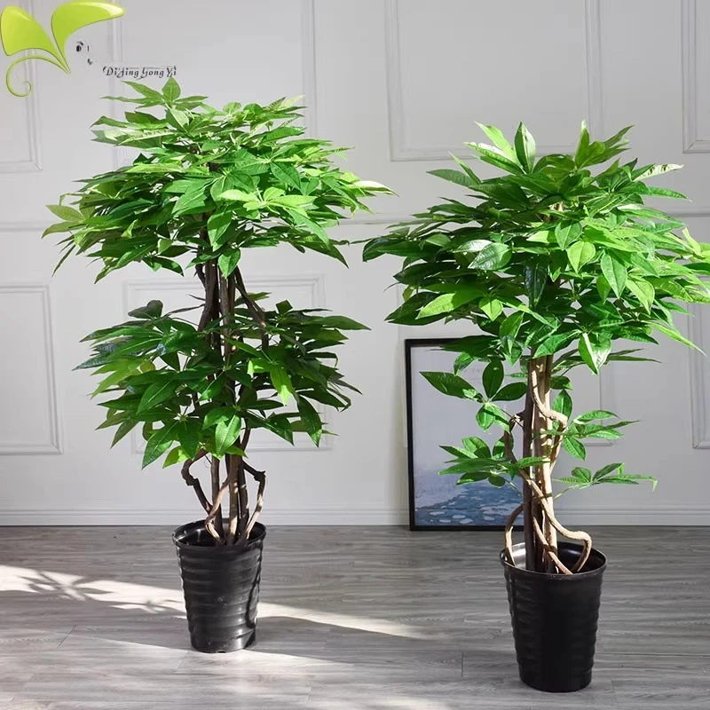 

Simulated Fortune Tree Bonsai Real Tree Pole Environmental Protection Artificial Plant Floor to Earth Family Set Flowers Home Ga