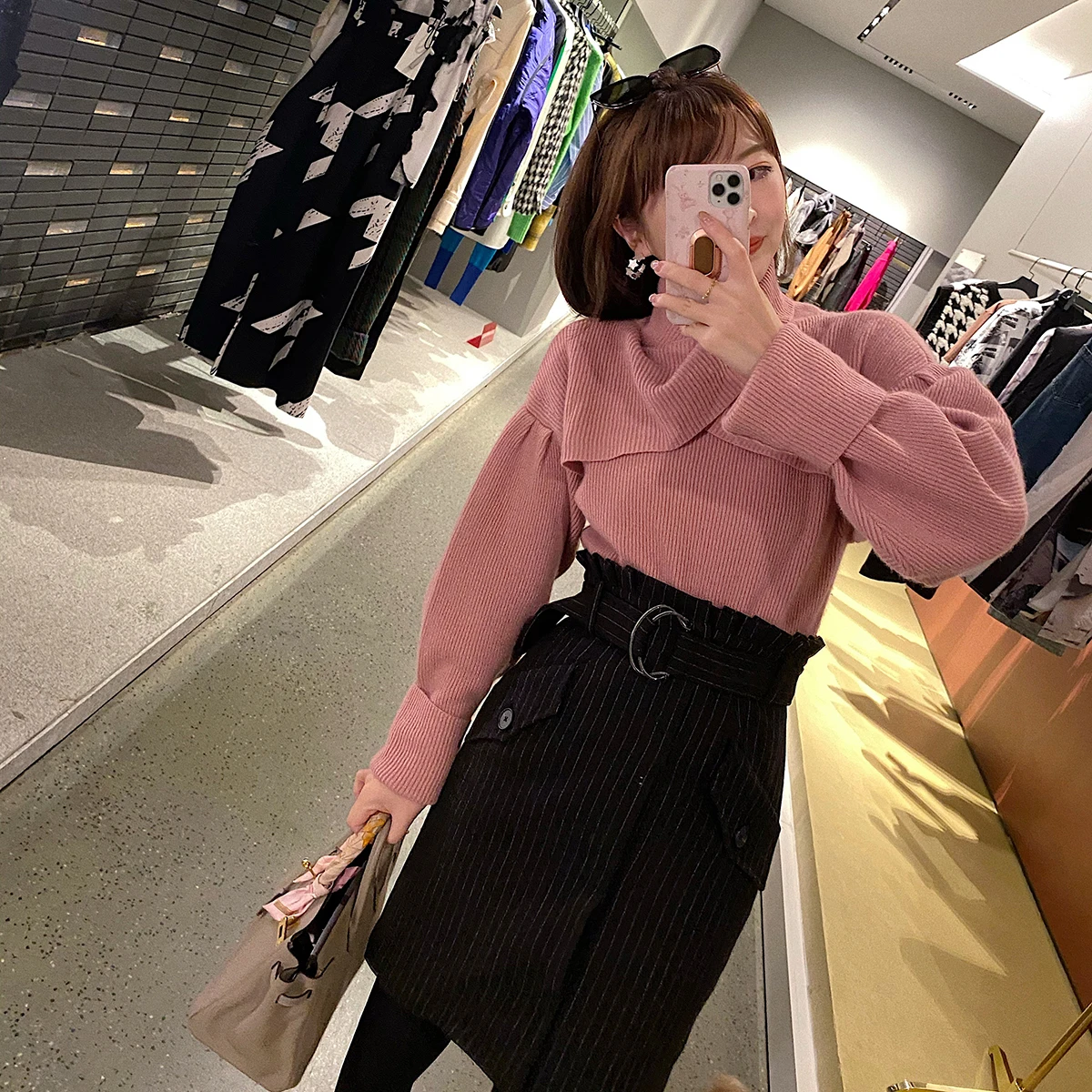 

Женская вязаная кофта Doi с высоким воротом, свободного кроя, из смесовой шерсти, базовый слой, осень-зима, перекрестное плетение, в корейском винтажном стиле, милый дизайн