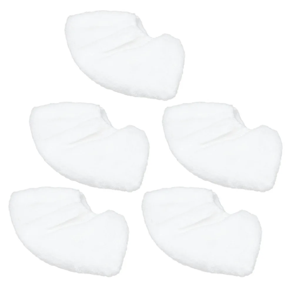 5PCS Microfiber Steam Mop Pad Washable White Steam Nozzle Part Replacement Steam Pad for Karcher SC1 SC2 SC3 SC4 SC5 SV7