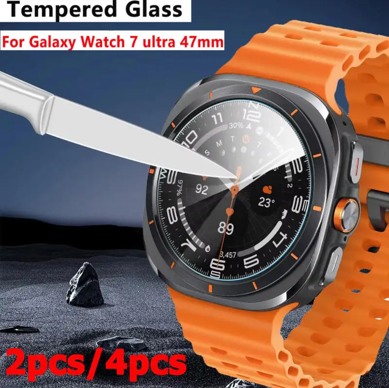 Gehärtetes Glas für Samsung Galaxy Watch 7 Ultra, kratzfester Bildschirmschutz für Galaxy Watch Ultra 47 mm, Uhrenfilm-Zubehör