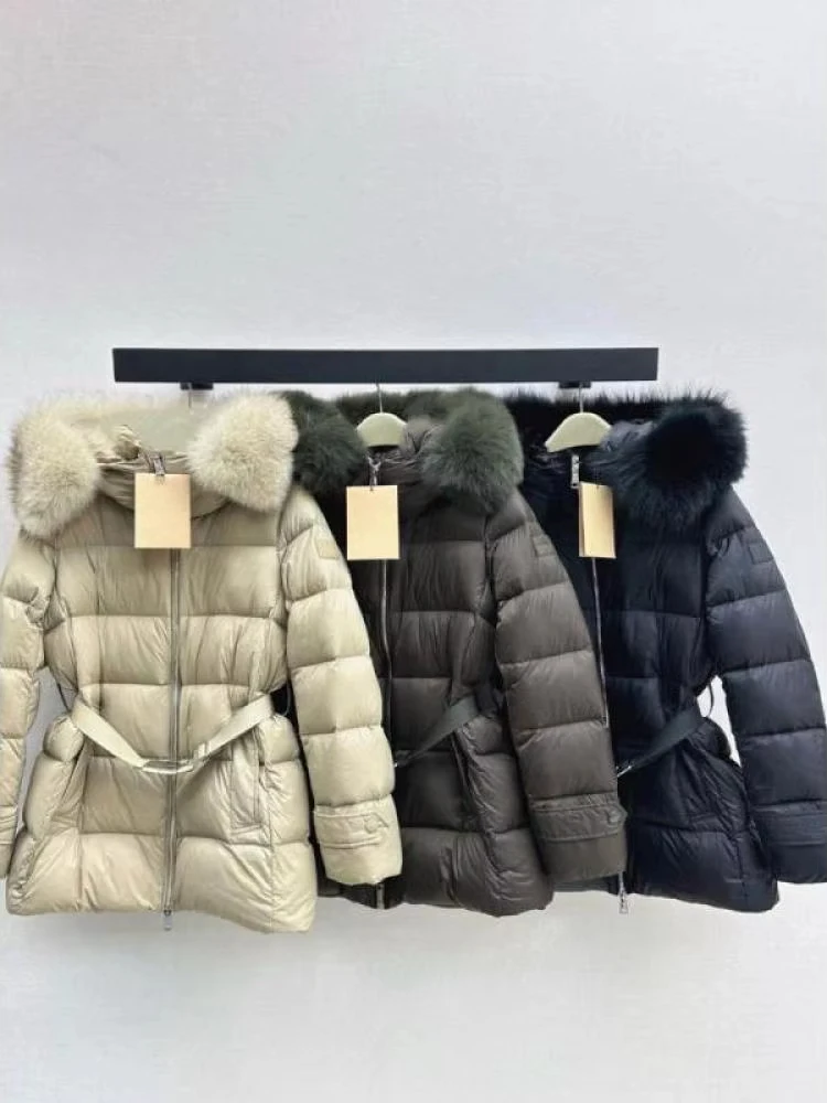 

Женская осенне-зимняя новая короткая куртка с шерстяным воротником и капюшоном из 90% белого гусиного пуха, пальто с воротником, в клетку с внутренней строчкой