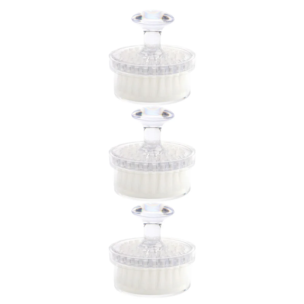 

3pcs Soft Facial Tool Exfoliating Washing Face Brush Scrubber Facial Brush Face Skin Care Cleaner Travel Size