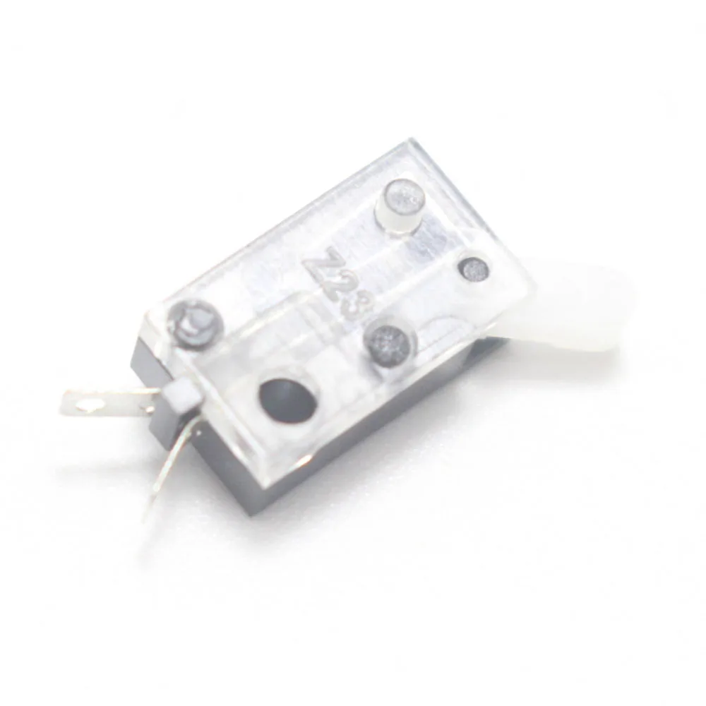 10pcs Micro Limit Switch KW-128 Game Reset Inching Detection Button Four Legs KFC-V-101 Transparent