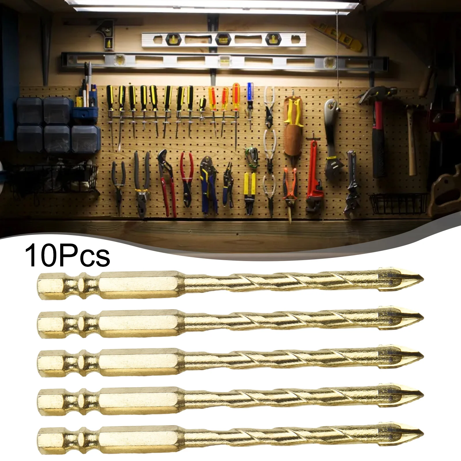 

Hex Cross Drill Bit 6mm Alloy Triangle Drill Concrete For Glass Ceramic Hex Shank Hole Opener All-ceramic Tiles