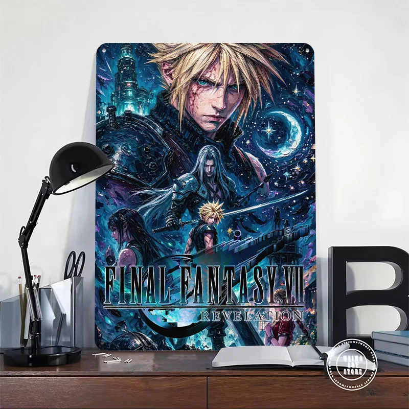 Final Fantasy VII Revelation Art Metal Poster Perfect Gift for Fans Lovers Customized Wall Art Metal Sign for Home Decorations