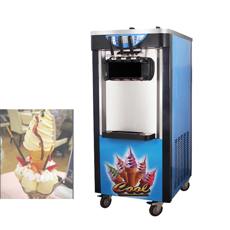 

Commercial Stainless Steel Ice Cream Machine 3300W Three-color Vertical IceCream MachineIntelligent Sweet IceCreamMachine