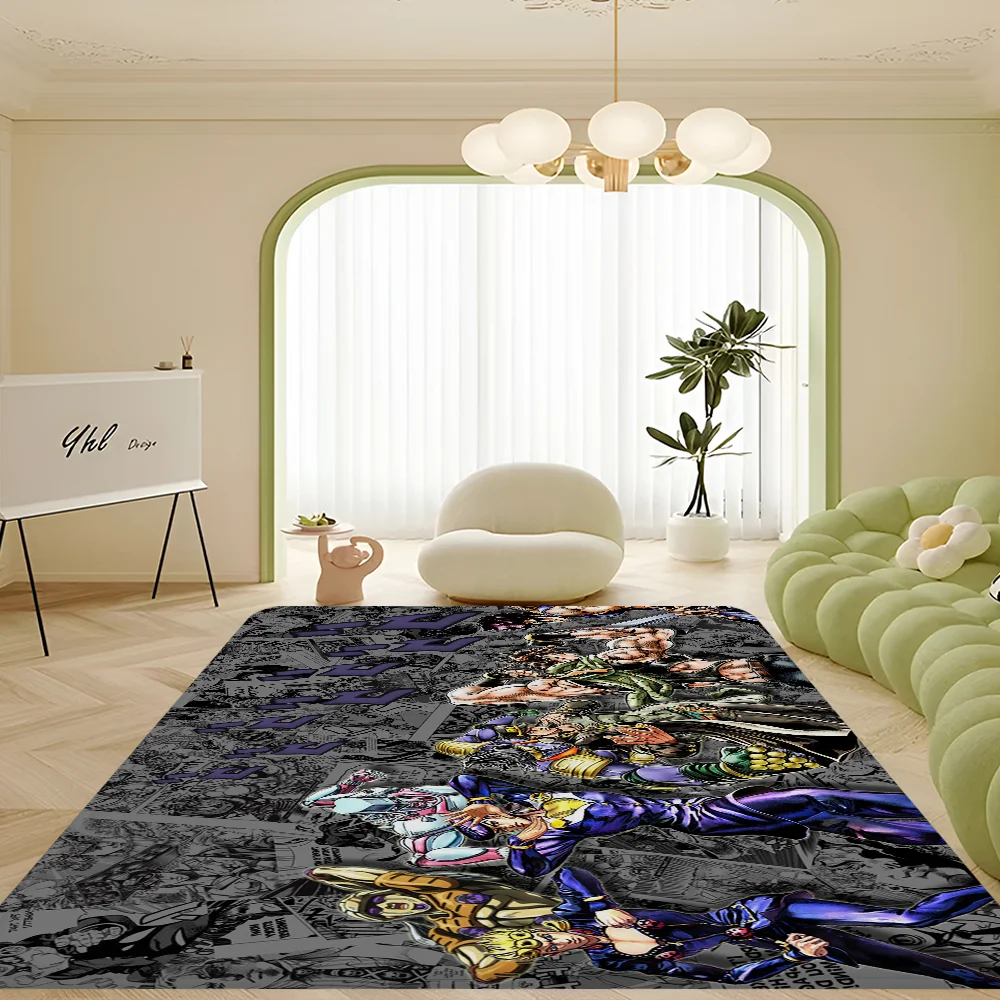 Carpet JoJo S Bizarre Adventure Hallway Carpet Retro Multiple Choice Living Room Kitchen Rug Non-Slip Welcome Rug