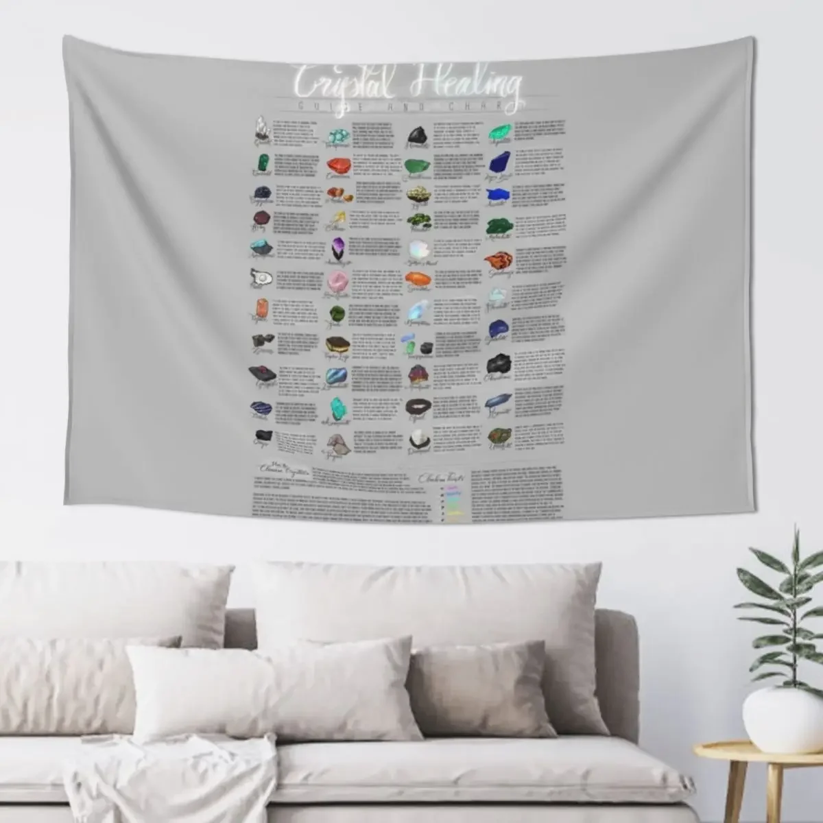 Crystal Healing Guide Tapestry Decorations For Your Bedroom Cute Decor Tapestry