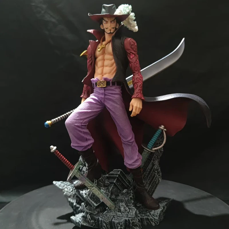 28cm One Piece Dracule Mihawk Replaceable Hand Anime Figure Figures Models Gk Statue Models Boys Collectible Ornament Doll Toys